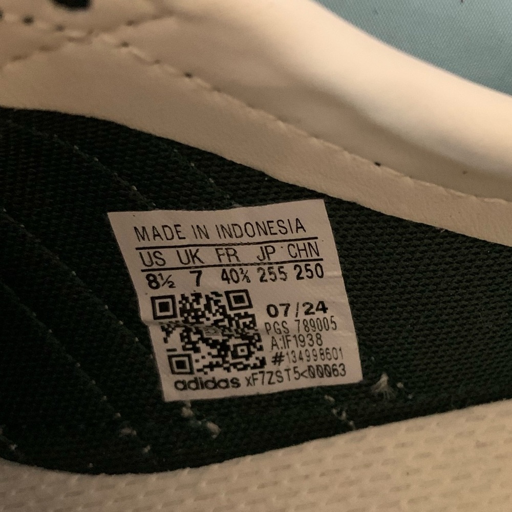 Adidas Forest Green and Cream Trainers SL72 - Picture 7 of 7